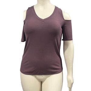 Donna Karan Active Woman Cut Out Ribbed Top